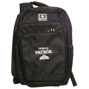 OGIO Black Quilted Backpack-Patron Logo